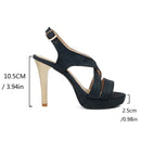 Summer Female Sandals Open Toe Crossover Buckle Strap Stiletto Platform Shoes