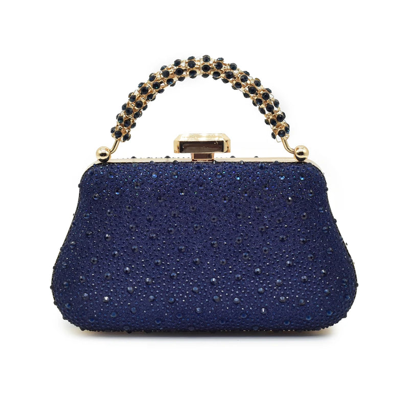 Luxury Italian Shoes and Bag Set for Women Wedding Women Pumps Rhinestones Party Ladies Shoe and Bag Set