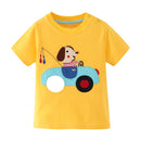 Baby Boys Summer Clothes with Little Dog Cotton Lovely Cartoon Tops Children Casual Clothes