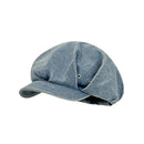 Pleated Denim Newsboy Hats for Women Spring and Autumn Casual Versatile Berets