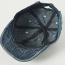 Handmade Blue Dyed Patchwork Short Brim Duckbill Cap