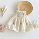 Girls Flower Vest Dress Summer Baby Dress Children Summer Princess Dress