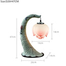 Contemporary Lotus Table Lamp Retro Room Villa Hotel Art Decorative Desk Light