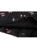 Women Black Cherry Sling Mini Dress Spring Ladies Casual Sleeveless Female Dress