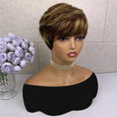 Short Pixie Cut Wigs Human Hair for Women Fluffy Natural Daily Wig