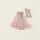 Girls Western Dress Summer Girls Butterfly Knot Mesh Princess Dress Birthday Dress