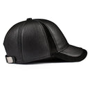 Leather Hats For Men Winter Genuine Baseball Caps Male Warm Hats