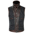 Genuine Leather Vest Men Real Leather Motorcycle Biker Vest Jackets