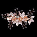 Handmade Pearl Flower Hair Clips for Women Hairpins Bridal Wedding Hair Accessories Crystal Gold Color Bride Headpiece Gift