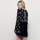 Australian Niche Design Loose Casual Diamond Embroidered Trumpet Dress For Women