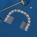 silver luxury crystal bride headpiece rhinestone bridal hair comb for women headband wedding hair accessories
