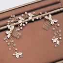 Pearl Leaf Comb Headband Hair Accessories For Women Tiara Headband Wedding Accessories Headband on the head