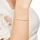 Bracelet Link Chain 925 Sterling Silver Classic Happiness Jewelry Gift For Women