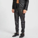 Autumn Leather Harem Pants For Men Black Pants Motorcycle Men