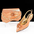Woman Party Shoes And Bags Set African Pumps Shoes With Matching Bag Set