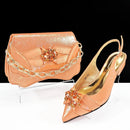 Woman Party Shoes And Bags Set African Pumps Shoes With Matching Bag Set