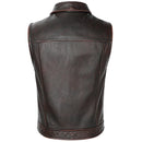 Genuine Leather Vest Men Real Leather Motorcycle Biker Vest Jackets