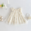 Girls Embroidered Dress Summer Baby Flying Sleeve Dress Children's Stylish Summer Princess Dress