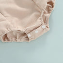 Summer Toddler Baby Boys Girls Clothes Sets Solid Ribbed Knitted Rompers Outfits