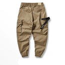 Spring Summer Retro Military Outdoor Cargo Pants Men Loose Casual Ankle-tied Trousers