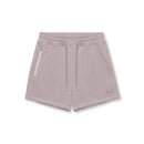 Light purple shorts with a small logo on a white background, Obroi