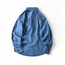 Retro Washed Casual Denim Shirt for Men Shirt Jacket for Autumn Male