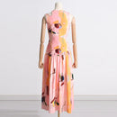 Hollow Pleated Long Dress for Women