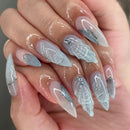 White Shell Starfish Summer Nail Art Detachable Finished Fake Nails Press on Nail