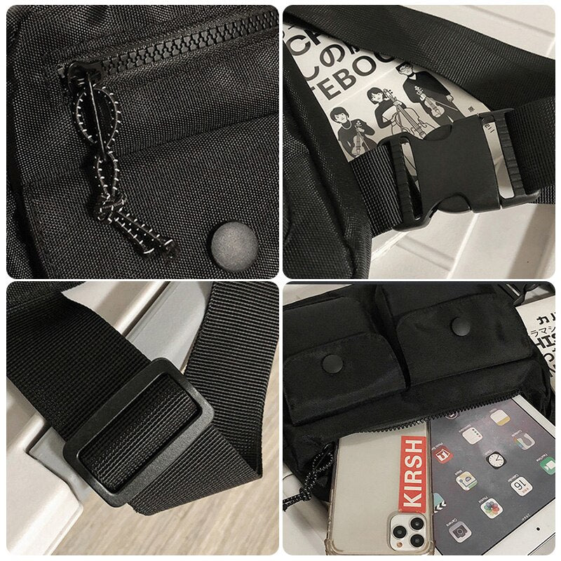 Outdoor Sports Chest Bag Waterproof Solid Bag Vintage Multifunction Cycling Bags For Male New Casual Bags