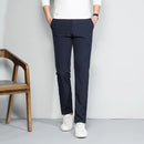 Men Elastic Slim Fit Trousers Wrinkle Free Streetwear Pants Spring and Summer