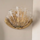 Luxury Wall Light Brass Shell Creative Glass Retro Living Room Bedroom Foyer Corridor Mirror Wall Lamp