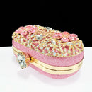 Italian Women Heels Shoes and Bag in Pink Comfortable Heels With Rhinestone for Party