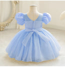 Little Girl Pearl Patchwork Princess Dress Wedding Flower Children Dress