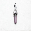 Authentic 925 Sterling Silver Hexagon with Imitation Amethyst Charm Pendant Gift For Women  DIY Jewelry