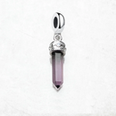 Authentic 925 Sterling Silver Hexagon with Imitation Amethyst Charm Pendant Gift For Women  DIY Jewelry