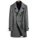 Wool Coat Long Jacket Men Spring Autumn Double Breasted Men Coats and Jackets