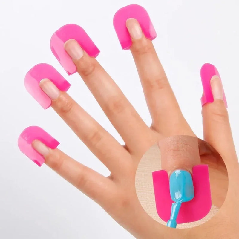 26pcs/set 10 Sizes G Curve Shape Varnish Shield Nail Protector Finger Cover Spill-Proof Stickers Manicure Nail Art Tools