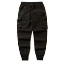 Men Cargo Harem Pants Hip Hop Side Multi-Pockets Casual Joggers Pants Streetwear Loose Baggy Trousers