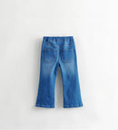 Girls Casual Jeans Flared Pants Kids Pants for Autumn