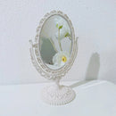 Mirror Vanity Desktop Table Heart Shaped Simple Rotatable Pink Travel Girl Gift