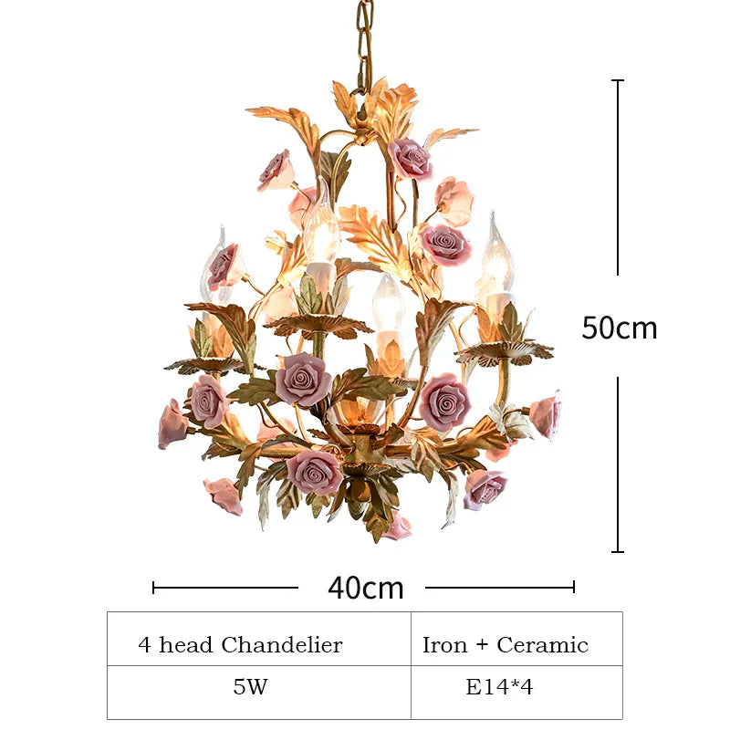 Floral Chandelier Rose Chandeliers Home Lighting Fixtures