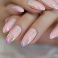 24Pcs Press On Nails With Design Best Artificial Nail Art Supplier Round Caramel Orange Color Tips