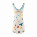 Floral dress with colorful patterns on a white background, Obroi