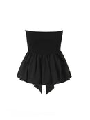 Personalized Zip-tie Knotted Tube Top Women's Summer Short Slim Tops