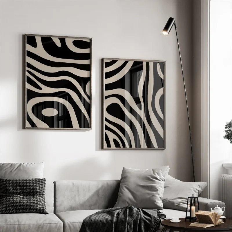 Minimalist Line Abstract Pattern Geometric Art Poster  Wall Prints Picture for Living Room Home Decor