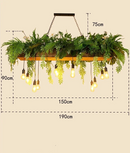 Creative Retro Garden Restaurant Pendant Light Simple Pastoral Industrial Style Tavern Simulation Green Plant Chandelier