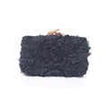 Black lace clutch bag on a white background, Obroi