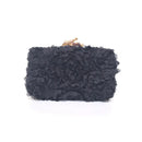 Black lace clutch bag on a white background, Obroi
