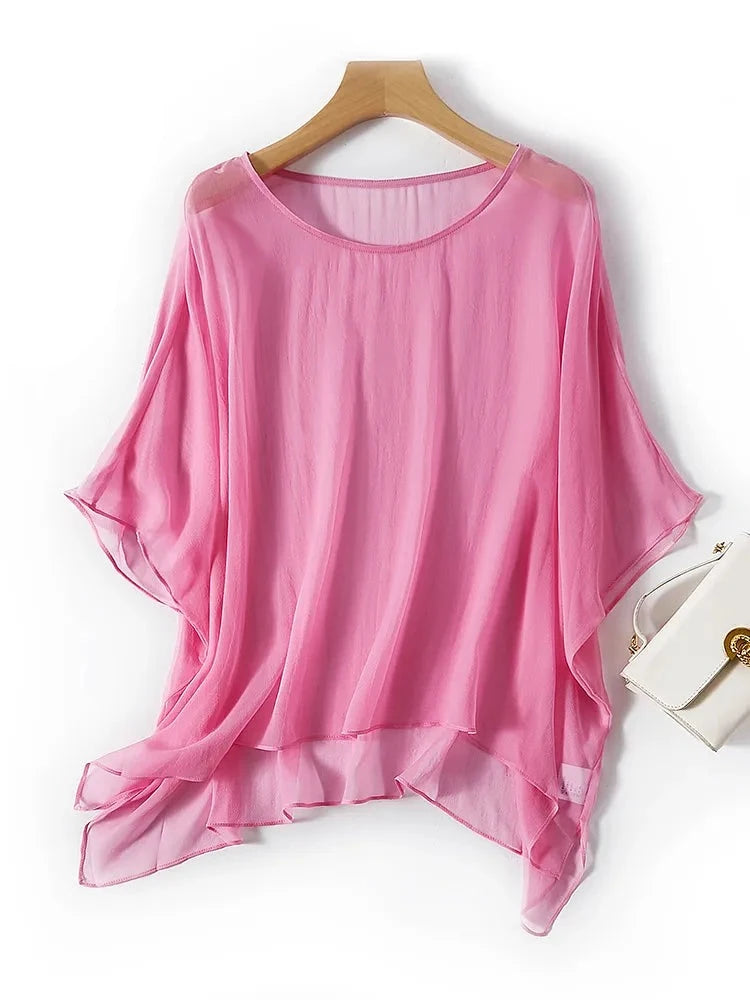 Women Half Sleeves Cape Tops Summer