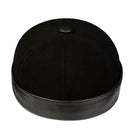 Hats Winter Warm Soft Genuine Leather Retro Round Skull Caps Casual Landlord Bonnet Bone Brimless Docker Beanie